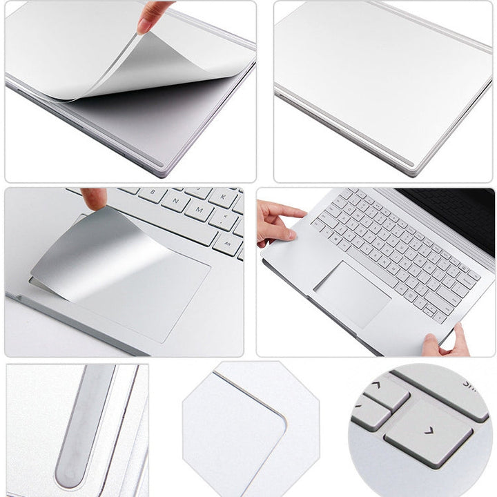 Lisslune | 4 in 1 Notebook Shell Protective Film Sticker Set for Microsoft Surface Book 13.5 inch (Gray)