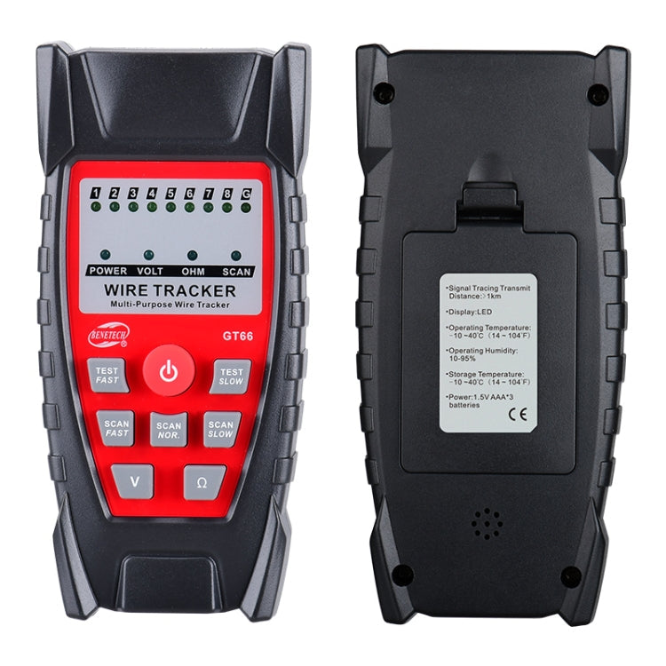 Lisslune | BENETECH GT66 RJ11 / RJ45 Multifunctional Cable Tester Line Finder Network Cable Detector