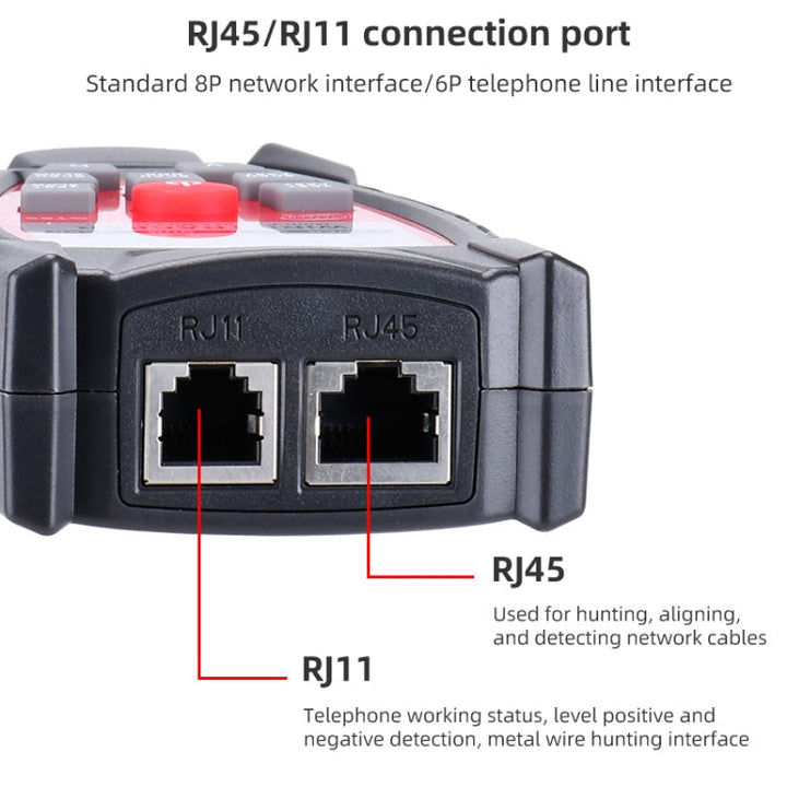 Lisslune | BENETECH GT66 RJ11 / RJ45 Multifunctional Cable Tester Line Finder Network Cable Detector