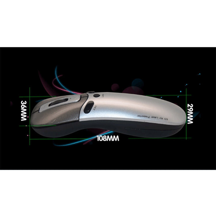 Lisslune | PR-05 2.4G Wireless 6D Gyroscope Fly Air Mouse Laser Pointer Pen Presenter for PC / Laptop Teaching Conference Lecture