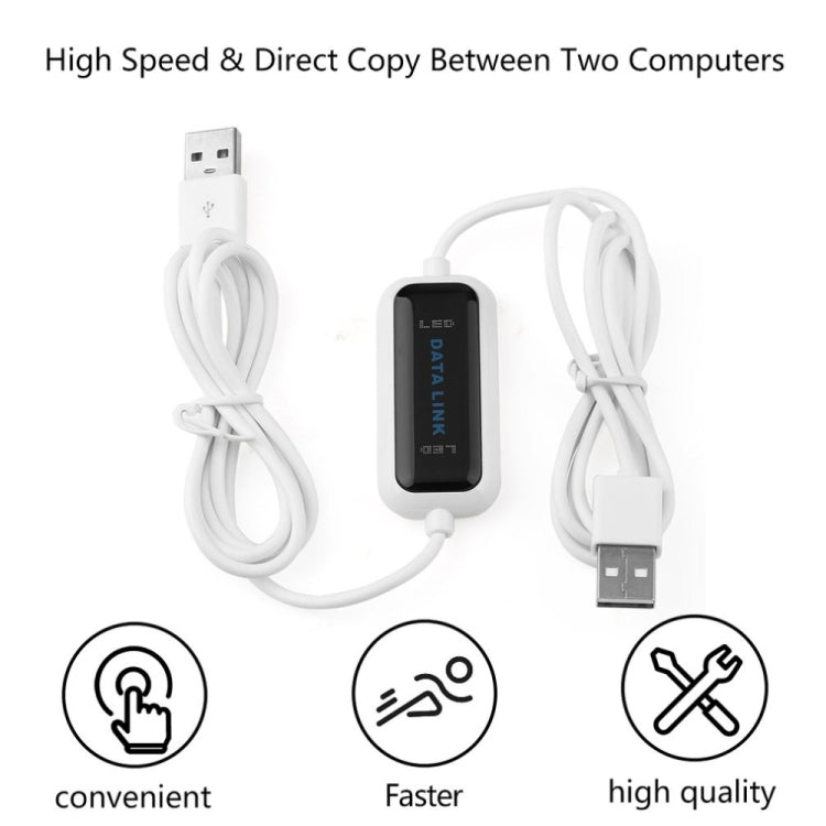 Lisslune | High-Speed USB PC-to-PC Online Share Data Link Net Direct File Transfer Bridge Cable, Length: 1.75 m