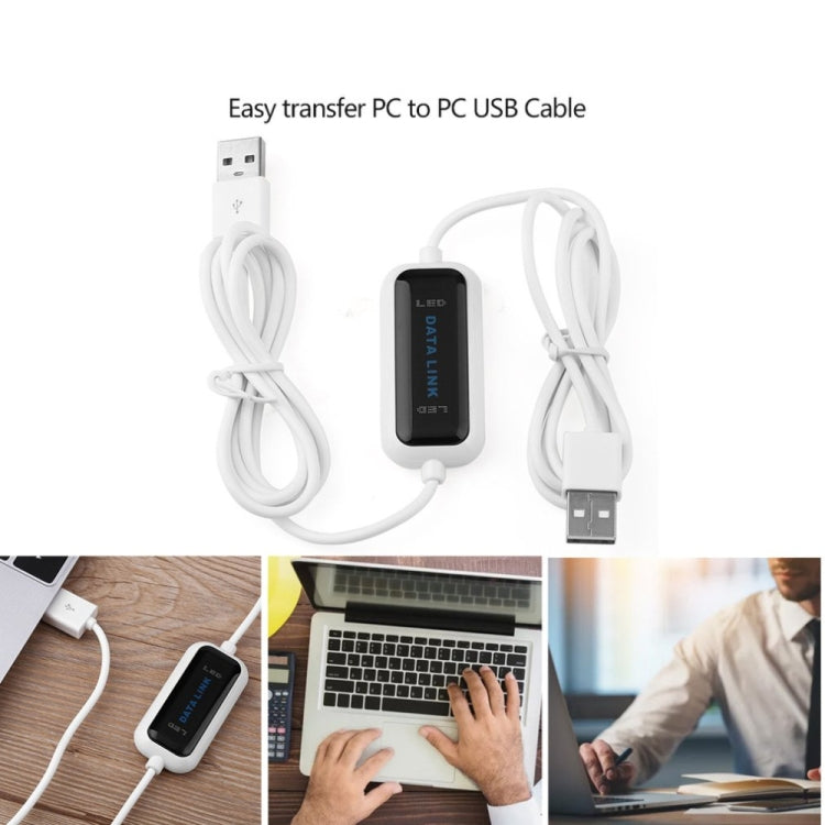 Lisslune | High-Speed USB PC-to-PC Online Share Data Link Net Direct File Transfer Bridge Cable, Length: 1.75 m