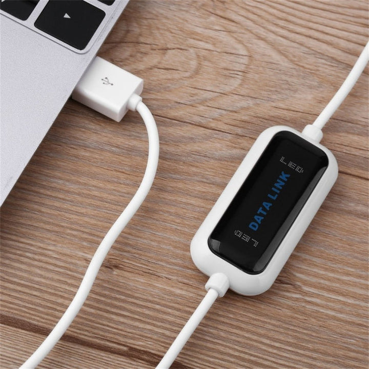 Lisslune | High-Speed USB PC-to-PC Online Share Data Link Net Direct File Transfer Bridge Cable, Length: 1.75 m