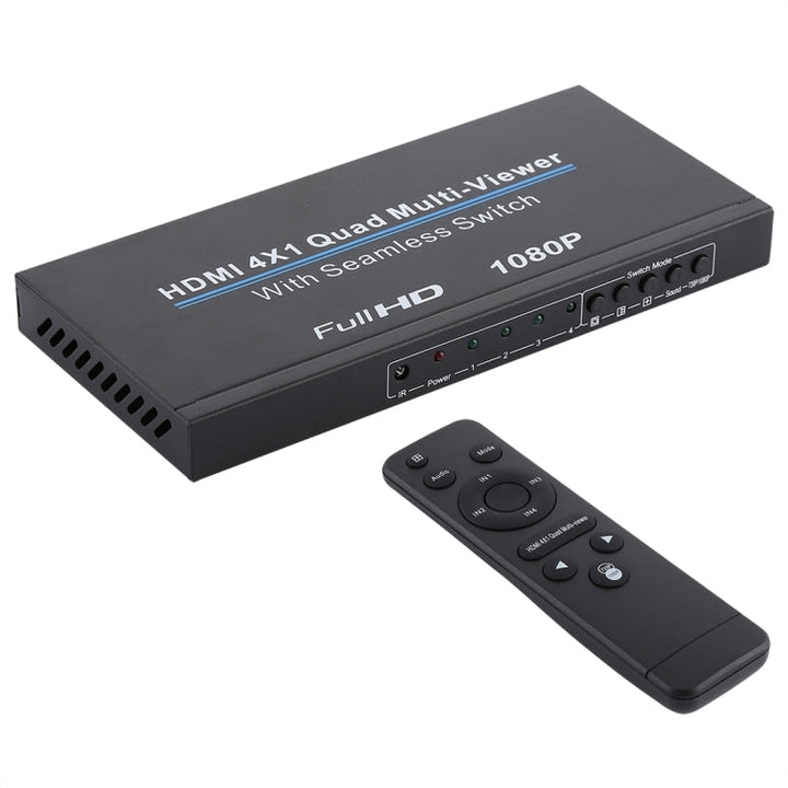 Lisslune | NEWKENG NK-C941 Full HD 1080P HDMI 4x1 Quad Multi-Viewer with seamless switch & remote control, AU plug