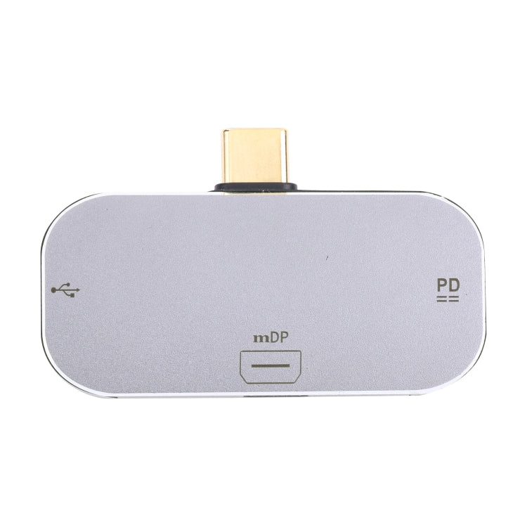 Lisslune | 3 in 1 USB-C / Type-C Plug to Dual USB-C / Type-C + Mini DP Socket Adapter