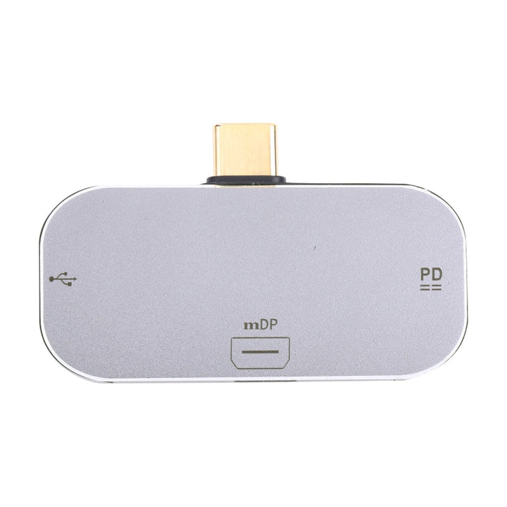 Lisslune | 3 in 1 USB-C / Type-C Plug to Dual USB-C / Type-C + Mini DP Socket Adapter