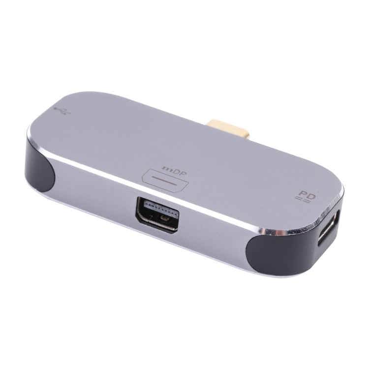 Lisslune | 3 in 1 USB-C / Type-C Plug to Dual USB-C / Type-C + Mini DP Socket Adapter