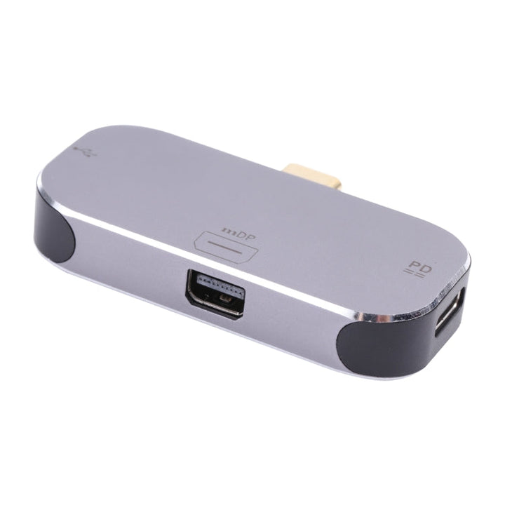 Lisslune | 3 in 1 USB-C / Type-C Plug to Dual USB-C / Type-C + Mini DP Socket Adapter