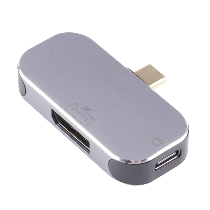 Lisslune | 3 in 1 USB-C / Type-C plug to USB-C / Type-C charging + USB + DP socket adapter