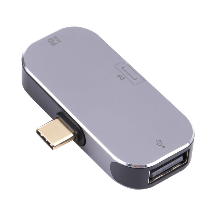 Lisslune | 3 in 1 USB-C / Type-C plug to USB-C / Type-C charging + USB + DP socket adapter