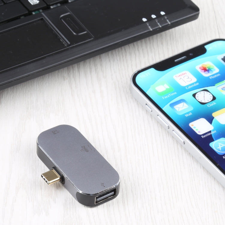 Lisslune | 3 in 1 USB-C / Type-C plug to USB-C / Type-C charging + USB + 4K 60Hz HDMI female adapter