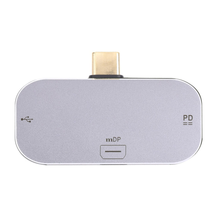 Lisslune | 3 in 1 USB-C / Type-C Plug to USB-C / Type-C Charging + USB + Mini DP Socket Adapter