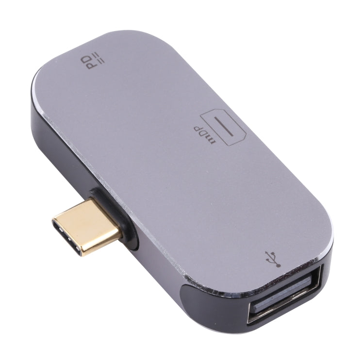 Lisslune | 3 in 1 USB-C / Type-C Plug to USB-C / Type-C Charging + USB + Mini DP Socket Adapter
