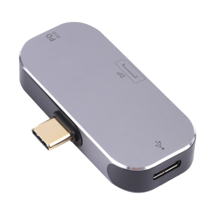 Lisslune | 3 in 1 USB-C / Type-C Plug to Dual USB-C / Type-C + DP Socket Adapter