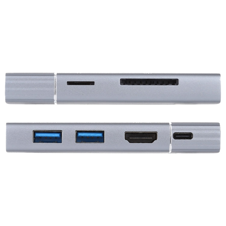 Lisslune | 7 In 1 Dual USB 3.0 + TF/SD + HDMI/VGA + 3.5mm Jack + Type-C / USB-C Multifunction USB-C Docking Station