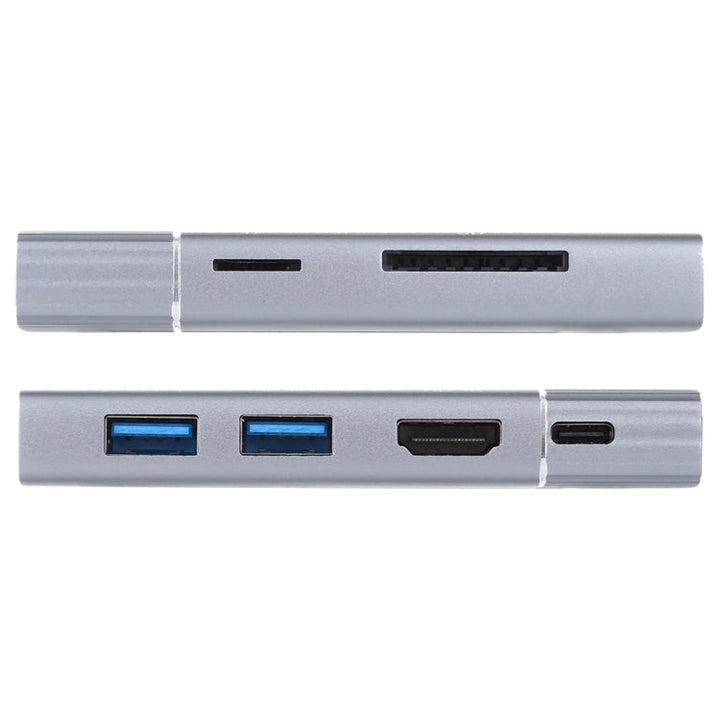 Lisslune | 7 In 1 Dual USB 3.0 + TF/SD + HDMI/VGA + 3.5mm Jack + Type-C / USB-C Multifunction USB-C Docking Station