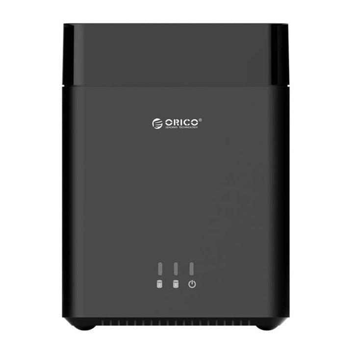 Lisslune | ORICO DS200U3 3.5 inch 2 Bay Magnetic USB 3.0 Hard Drive Enclosure with Blue LED Display (Black)