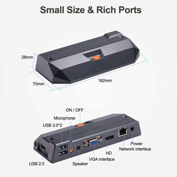 Lisslune | R1pro Windows and Linux System Mini-PC, Quad-Core 1.5GHz, RAM: 1GB, ROM: 8GB, support for WiFi
