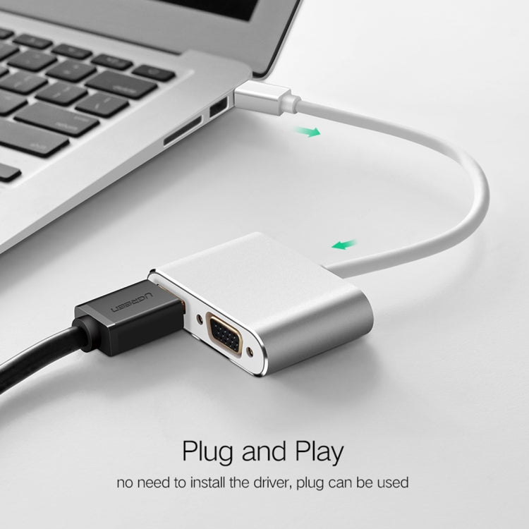 Lisslune | 2 in 1 4Kx2K Mini DisplayPort to VGA & HDMI Adapter (Silver)