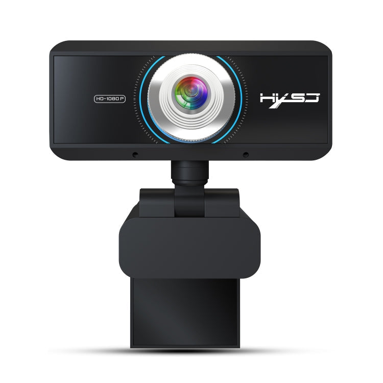 Lisslune | HXSJ S4 1080P adjustable 180 degree HD manual focus video webcam PC camera with microphone (Black)