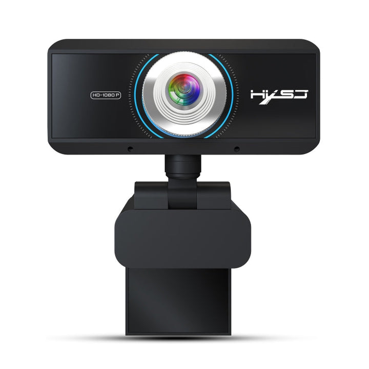 Lisslune | HXSJ S4 1080P adjustable 180 degree HD manual focus video webcam PC camera with microphone (Black)