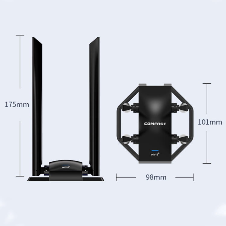 Lisslune | COMFAST CF-975AX 5400Mbps USB3.0 WiFi6 Dual Frequency Free Driver Network Adapter