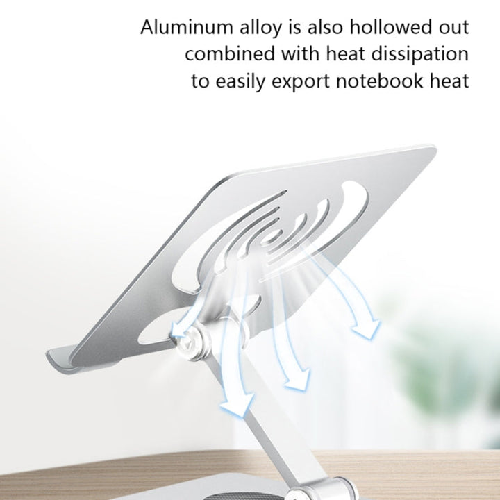 Lisslune | L-14 Aluminum Alloy Foldable Rotating Laptop/Tablet Stand (Green)