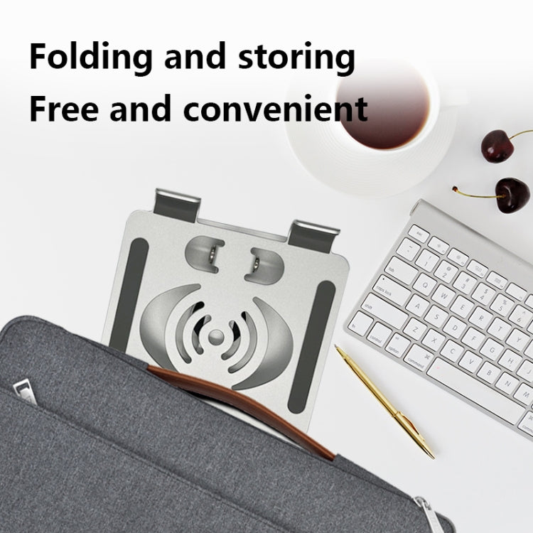 Lisslune | L-13 Aluminum alloy foldable rotating laptop/tablet stand (Gray)