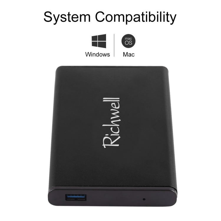 Lisslune | Richwell SATA R2-SATA-250GB 250GB 2.5 inch USB3.0 Super Speed interface Mobile hard drive (Black)