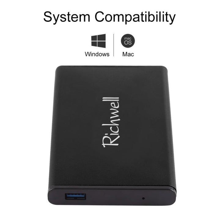 Lisslune | Richwell SATA R2-SATA-500GB 500GB 2.5 inch USB3.0 Super Speed interface Mobile Hard Drive (Black)