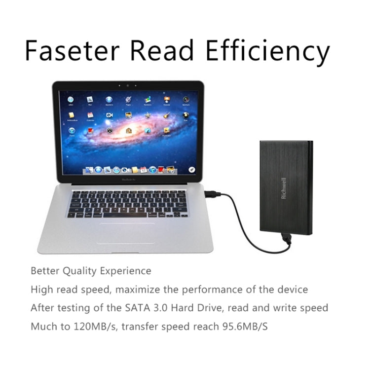 Lisslune | Richwell SATA R23-SATA-1TGB 2.5 inch USB3.0 interface mobile hard drive, capacity: 1TB (Black)