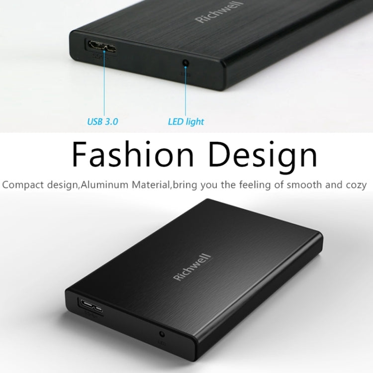 Lisslune | Richwell SATA R23-SATA-500GB 500GB 2.5 Inch USB3.0 Interface Mobile Hard Drive (Black)