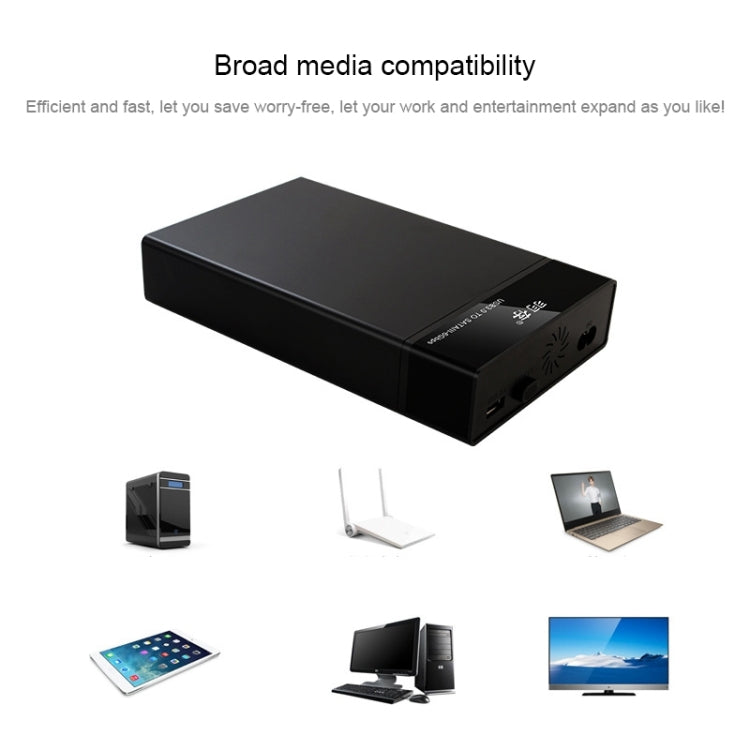 Lisslune | Universal SATA 2.5 / 3.5 Inch USB3.0 Interface External Solid State Drive Enclosure for Laptops / Desktop Computers, The maximum supported capacity: 10TB