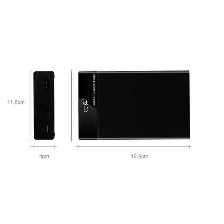Lisslune | Universal SATA 2.5 / 3.5 Inch USB3.0 Interface External Solid State Drive Enclosure for Laptops / Desktop Computers, The maximum supported capacity: 10TB