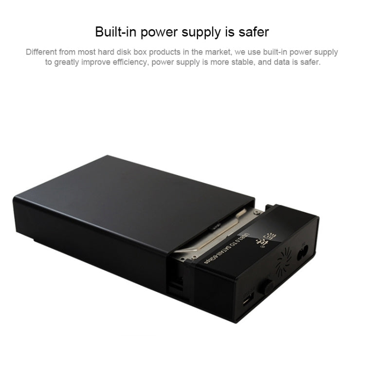 Lisslune | Universal SATA 2.5 / 3.5 Inch USB3.0 Interface External Solid State Drive Enclosure for Laptops / Desktop Computers, The maximum supported capacity: 10TB