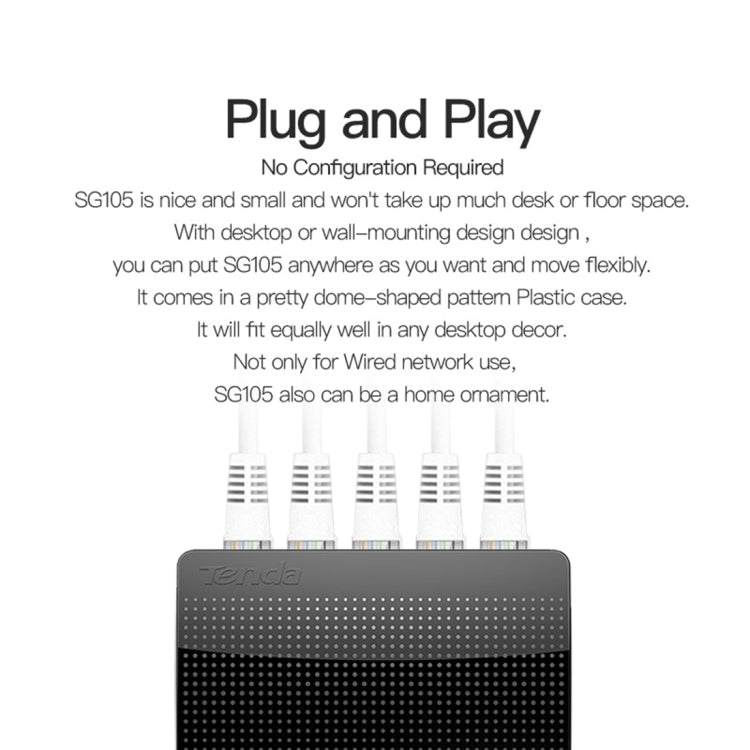 Lisslune | Tenda SG105 Mini 5 Ports 1000Mpbs Fast Gigabit Ethernet Network Switch LAN HUB