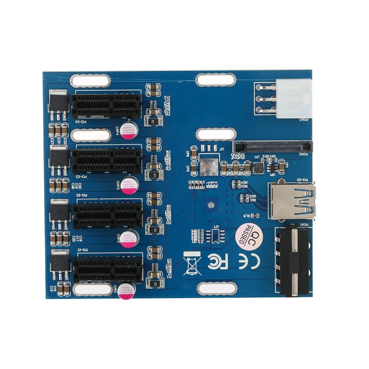 Lisslune | PCI-E to PCI-E Converter Card 1 to 4 1 X Express Card with 4 Ports PCI-E Slots