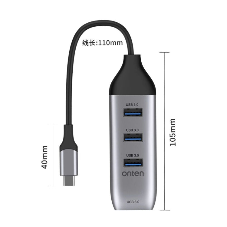 Lisslune | Onten 95118U 4 in 1 USB-C / Type-C to 4 USB 3.0 Ports Multifunctional HUB Converter Docking Station