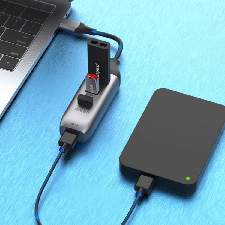 Lisslune | Onten 95118U 4 in 1 USB-C / Type-C to 4 USB 3.0 Ports Multifunctional HUB Converter Docking Station