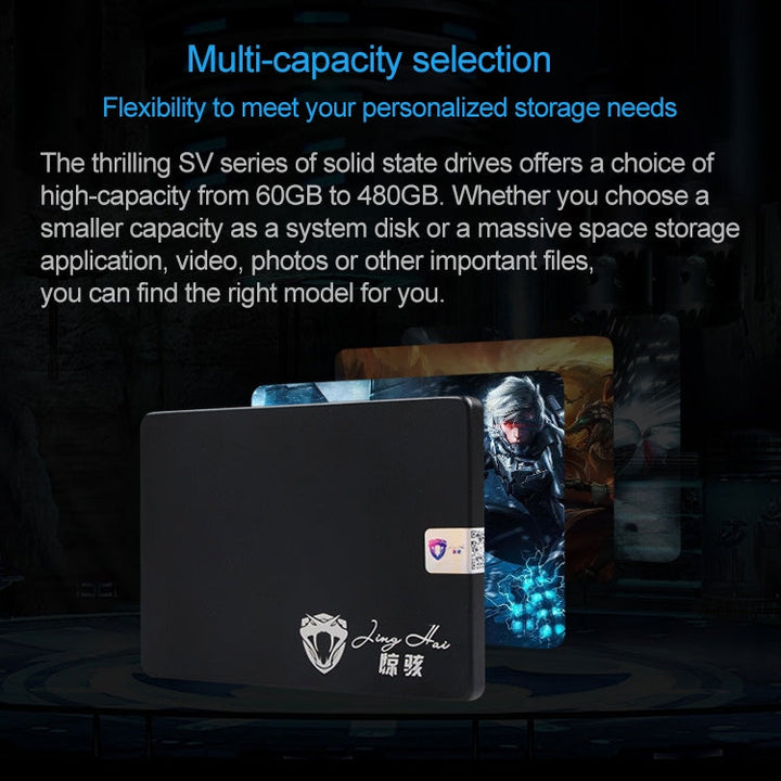 Lisslune | JingHai SV Series 2.5 inch SATA III Solid State Drive, Flash Architecture: TLC, Capacity: 480GB