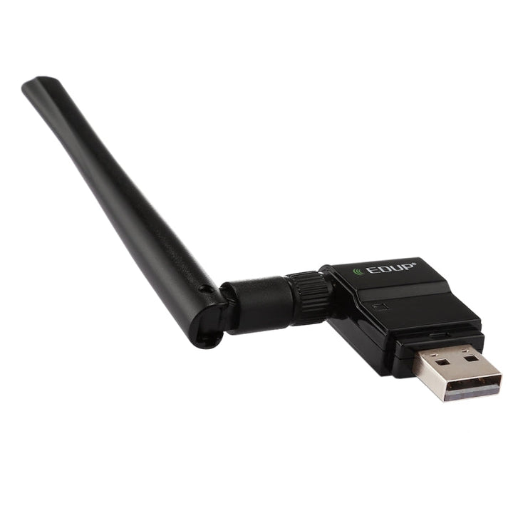 Lisslune | EDUP EP-AC1635 600Mbps Dual Band Wireless 11AC USB Ethernet Adapter 2dBi Antenna for Laptop / PC (Black)