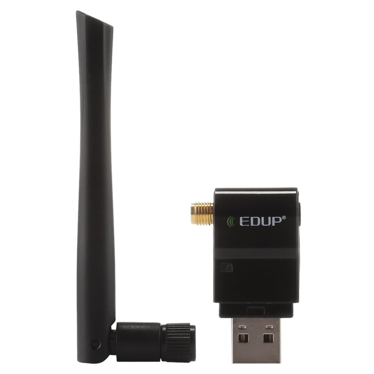 Lisslune | EDUP EP-AC1635 600Mbps Dual Band Wireless 11AC USB Ethernet Adapter 2dBi Antenna for Laptop / PC (Black)