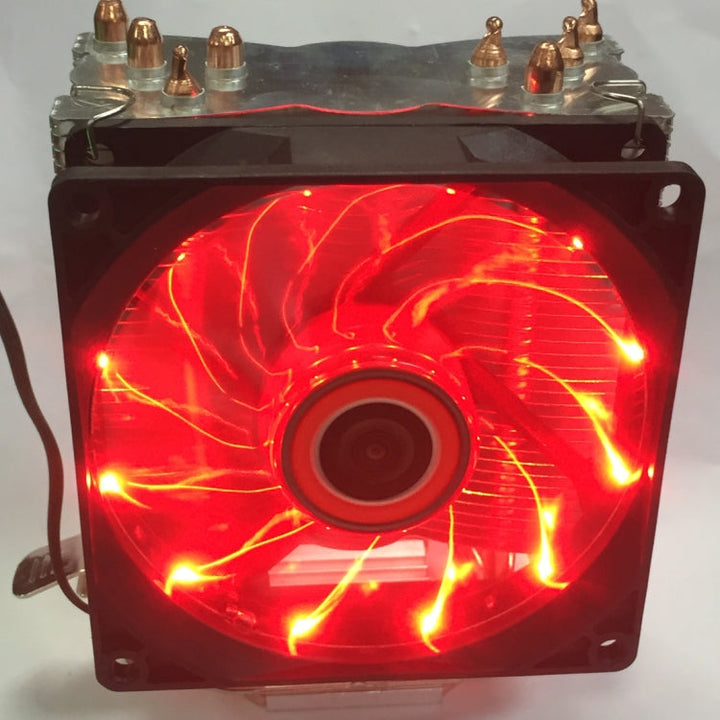 Lisslune | CoolAge L400 DC 12V 1600PRM 40.5cfm heatsink hydraulic bearing cooling fan CPU cooler for AMD Intel 775 1150 1156 1151 (Red)