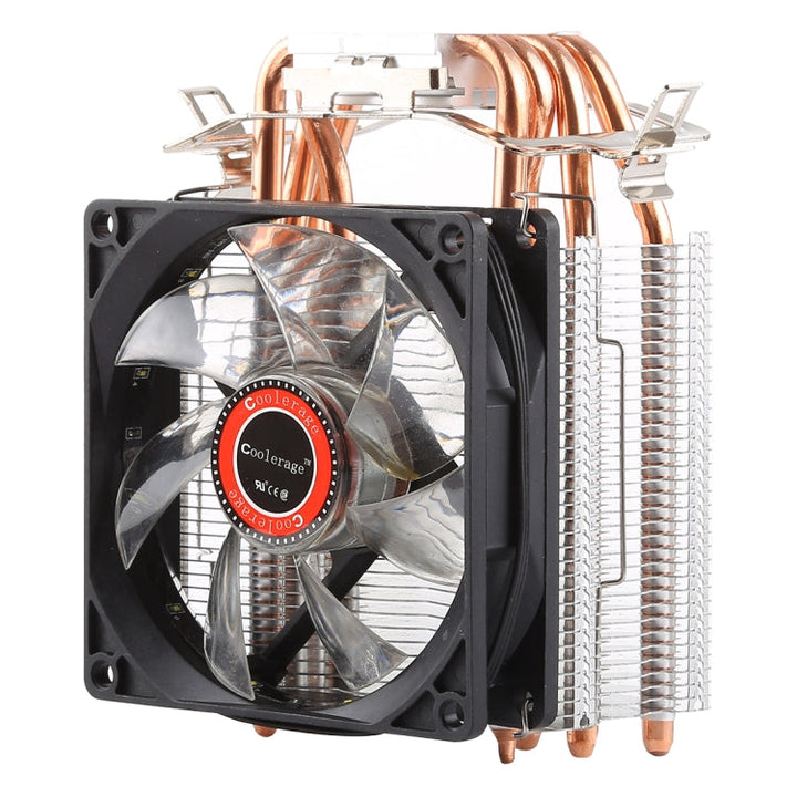 Lisslune | CoolAge L400 DC 12V 1600PRM 40.5cfm heatsink hydraulic bearing cooling fan CPU cooling fan for AMD Intel 775 1150 1156 1151 (White)