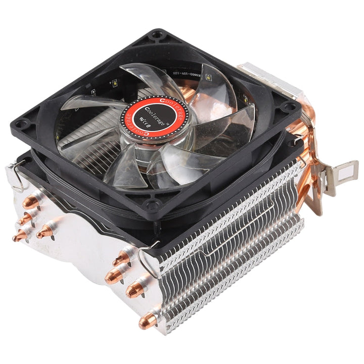 Lisslune | CoolAge L400 DC 12V 1600PRM 40.5cfm heatsink hydraulic bearing cooling fan CPU cooling fan for AMD Intel 775 1150 1156 1151 (White)