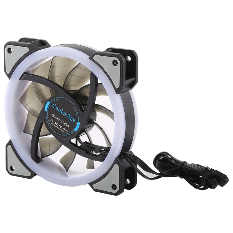 Lisslune | 3 PCS CoolerAge DC 12V - 0.25A 2500RPM Remote Control Computer Cooler Cooling Case Fan with Adjustable LED