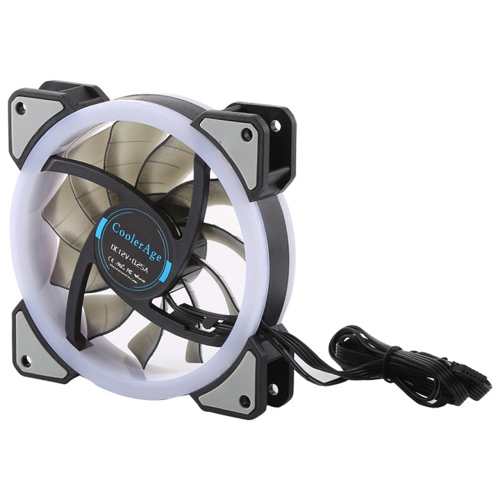 Lisslune | 3 PCS CoolerAge DC 12V - 0.25A 2500RPM Remote Control Computer Cooler Cooling Case Fan with Adjustable LED