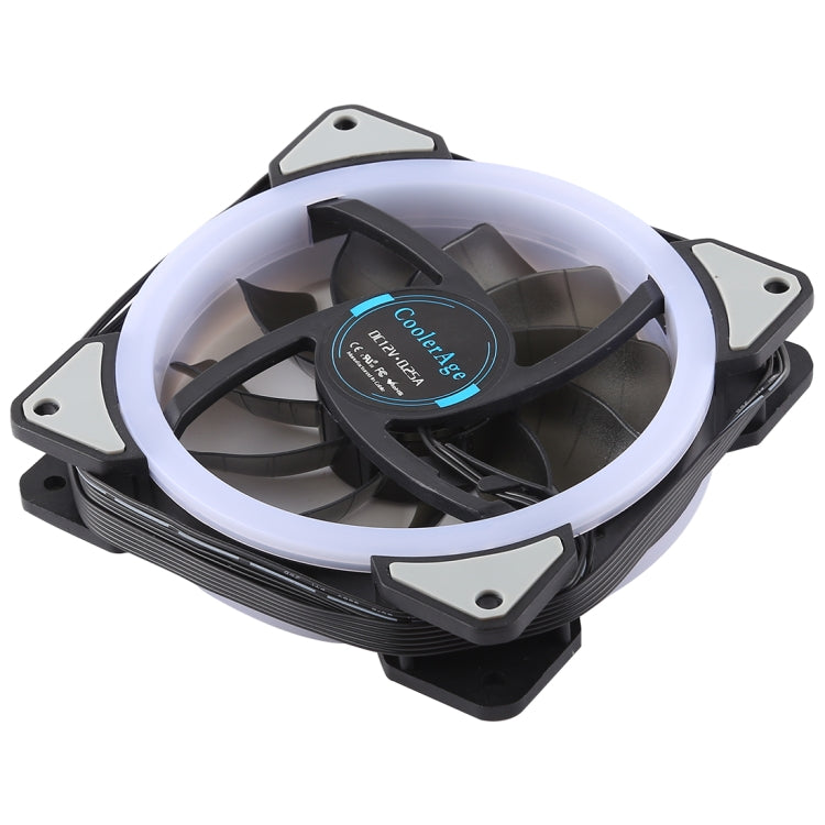 Lisslune | 3 PCS CoolerAge DC 12V - 0.25A 2500RPM Remote Control Computer Cooler Cooling Case Fan with Adjustable LED