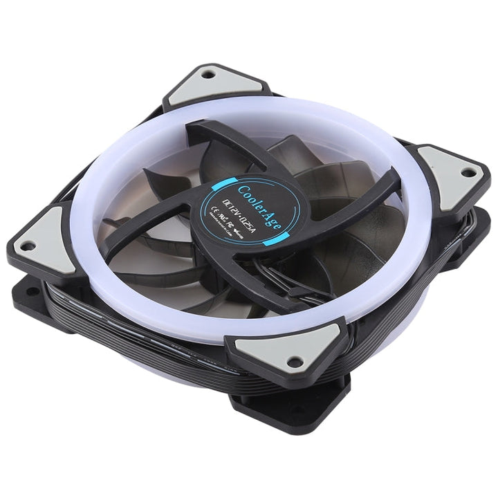 Lisslune | 3 PCS CoolerAge DC 12V - 0.25A 2500RPM Remote Control Computer Cooler Cooling Case Fan with Adjustable LED