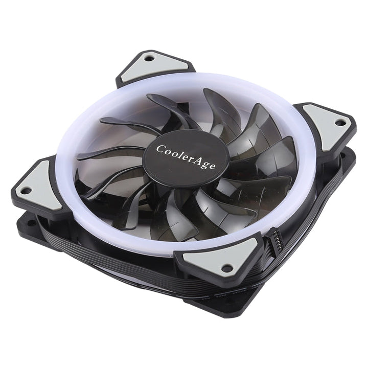 Lisslune | 3 PCS CoolerAge DC 12V - 0.25A 2500RPM Remote Control Computer Cooler Cooling Case Fan with Adjustable LED
